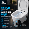 Унитаз подвесной Taliente Correto CR25200+SMnero белый с сиденьем микролифт безободковый смыв торнадо