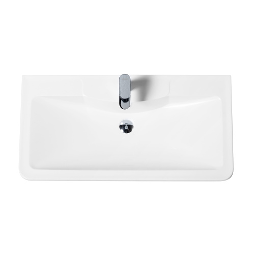 Раковина из искусственного камня BelBagno BB900/455-LV-MR-ALR 90х45 накладная цвет белый - фото 3