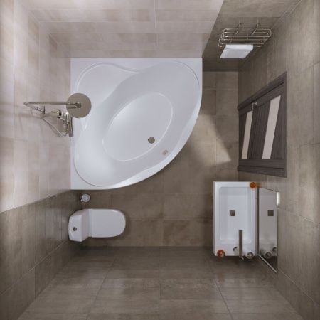 Ванна акриловая Тритон Грация Щ0000048049 140х140 угловая четверть круга без каркаса