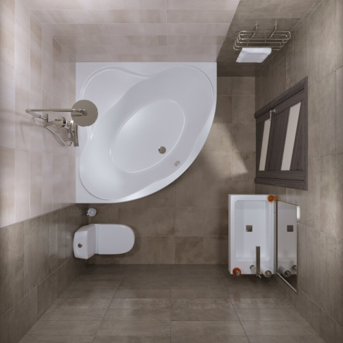 Ванна акриловая Тритон Грация Щ0000048049 140х140 угловая четверть круга без каркаса - фото 4 Ванна акриловая Тритон Грация Щ0000048049 140х140 угловая четверть круга без каркаса - фото 4