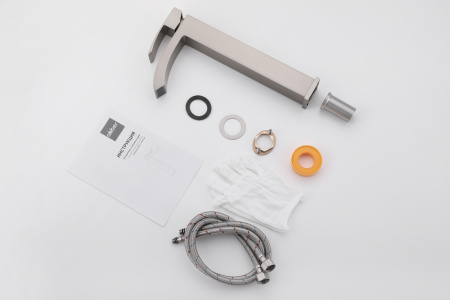 Смеситель ABBER Wasserfall AF8611SP на раковину/столешницу сатин