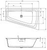 Ванна акриловая Riho STILL SMART L B102003005 170х110 пристенная асимметричная без ножек