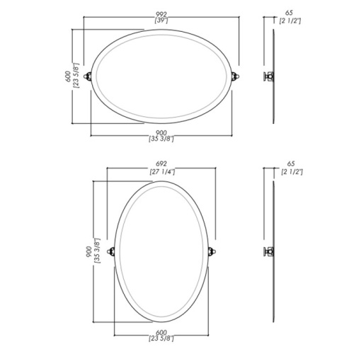 Зеркало в ванную Devon Devon Beauty DEBEAUTYCR 70х90 цвет хром - фото 2