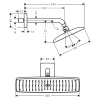 Верхний душ Hansgrohe Raindance E 27371000 35х35 хром