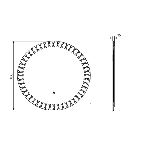Зеркало в ванную Comforty  00-00014163CF 80х80 - фото 2