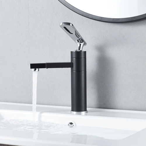 Смеситель Shevanik S6601H на раковину черный/хром - фото 5