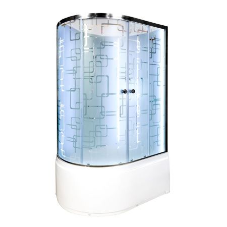Душевая кабина AvaCan EM5012RNLED 120х90 асимметричная без крыши ориентация правая