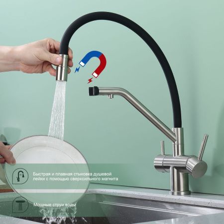 Смеситель для кухни Splenka S70 S70.62.05 на мойку сатин