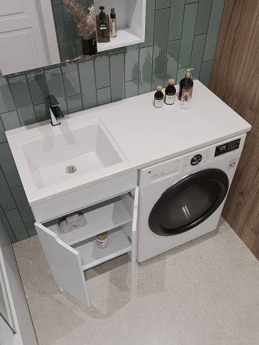 Тумба с раковиной Orange Kandy OPKD-110TUW+RAL 110х50 цвет белый - фото 3