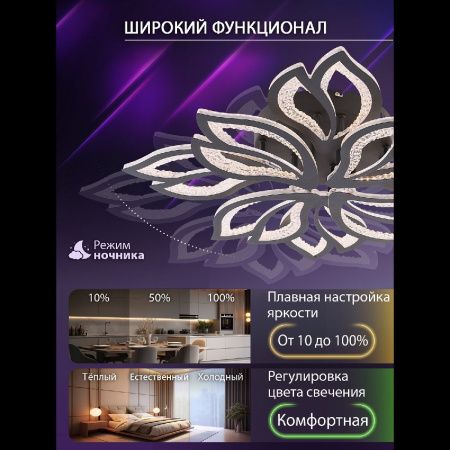Люстра потолочная Natali Kovaltseva Fortuna (Фортуна) LED LAMPS 81107/7C