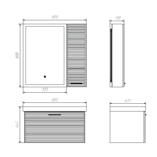 Тумба с раковиной Comforty 00-00015382CF 80x45,5x48 - фото 2