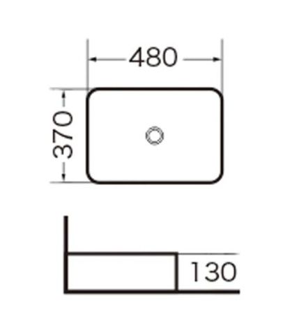 Раковина из сантехнического фаянса Grossman GR-3016 50х40 накладная цвет белый без отверстий под смеситель