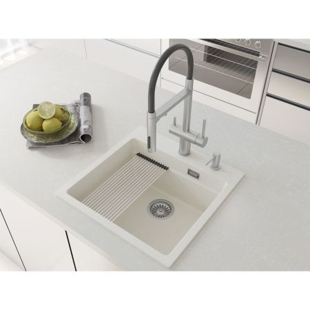 Кухонная мойка Grandex Aqua 500401 50х50 цвет белый поверхность матовая