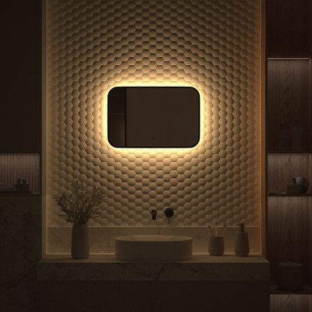 Зеркало с подсветкой Defesto AURA DF 2972RH 60х40 подвесное