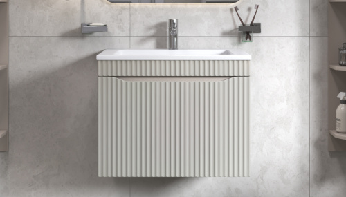 Тумба под раковину Velvex Alba 309 тирамису 66х45х51 подвесная цвет тирамису - фото 2