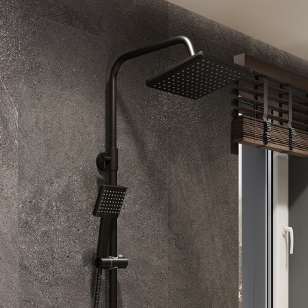 Верхний душ Bond Cube B02-9988 черный матовый