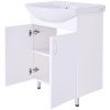 Тумба с раковиной Orange Лайт LA-60TUW+GR 60х40 напольная цвет белый