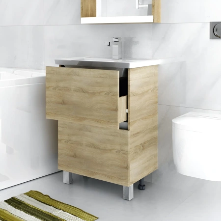 Тумба с раковиной 1MarKa Aris Ц0000033276 70х50 напольная цвет коричневый