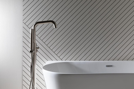 Смеситель для ванны и душа Allen Brau Priority 5.31008-BN напольный никель