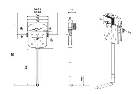 Инсталляция сенсорная для чаши Генуя Creavit FGR6006.00