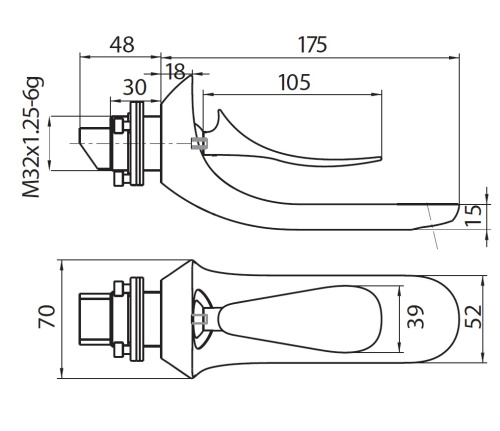 Смеситель Creavit FG1401 настенный хром - фото 2