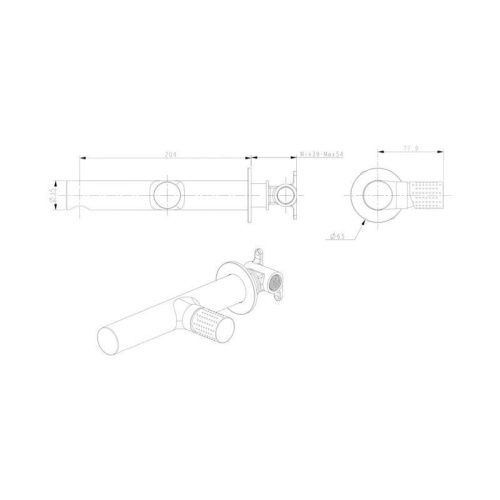 Смеситель для раковины Bronze de Luxe LIBERTY 301B встраиваемый в стену черный - фото 3