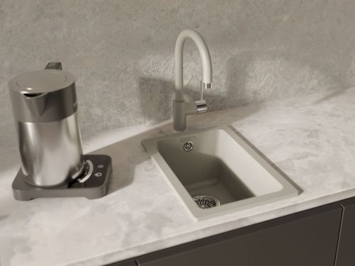 Кухонная мойка Rivelato BERKANA BK-25 topazio 31х46 цвет бежевый - фото 5