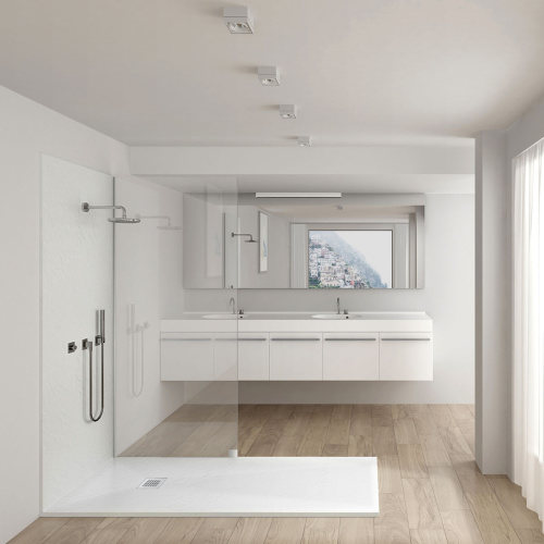 Душевой поддон Vincea H30 VST-4SR9017W 170х90 искусственный камень белый матовый - фото 2