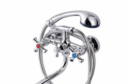 Смеситель для ванны и душа FAUZT FZs-428-07 настенный хром - фото 2