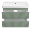 Тумба под раковину Brevita Victory VIC-09080-0802Я 80х50 подвесная цвет зеленый