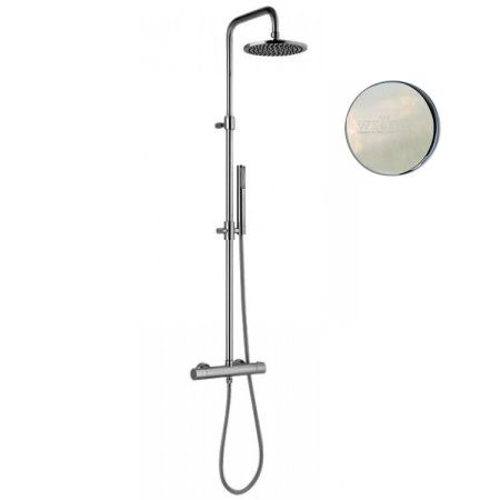Душевая стойка Webert EL980507345METAL настенная цвет никель с термостатом