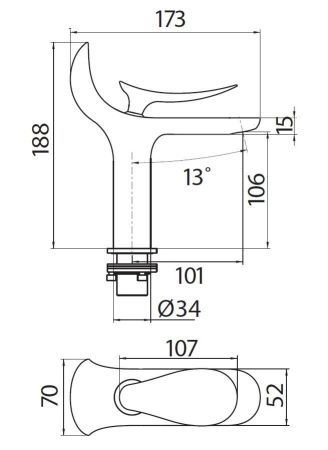 Смеситель Creavit FG1501 на раковину хром