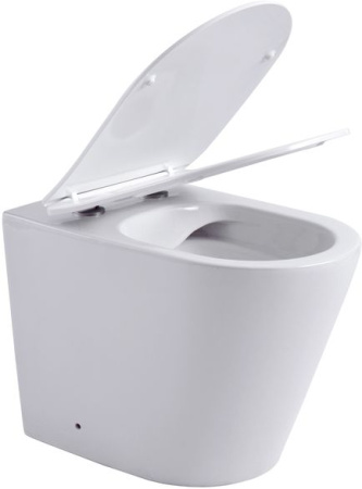 Унитаз приставной Aquanet Atago Atago 2.0 F белый с сиденьем микролифт безободковый каскадный смыв