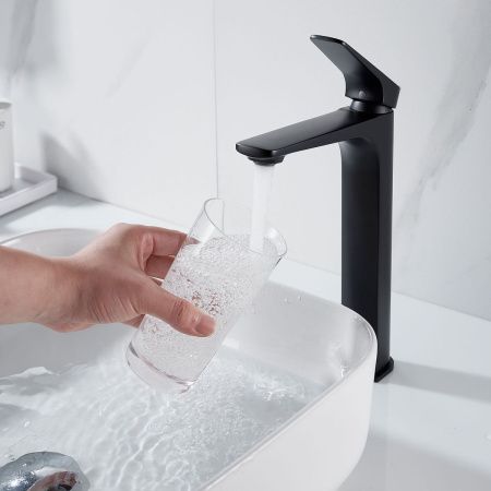 Смеситель для раковины Shevanik S4211H на столешницу черный