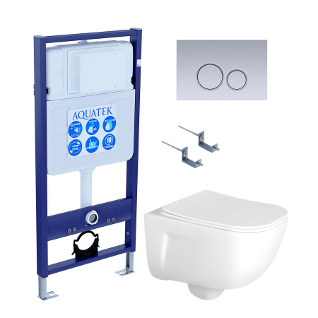 Сет унитаз + инсталляция Aquatek SET AQUATEK ДИВА-019 4в1