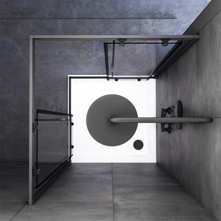 Душевой уголок Am.Pm Gem W90G-403-090BT 90х90 стекло прозрачное профиль черный матовый без поддона