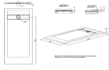 Душевой поддон из искусственного камня Allen Brau Infinity 8.21006-21 160х80 белый без каркаса