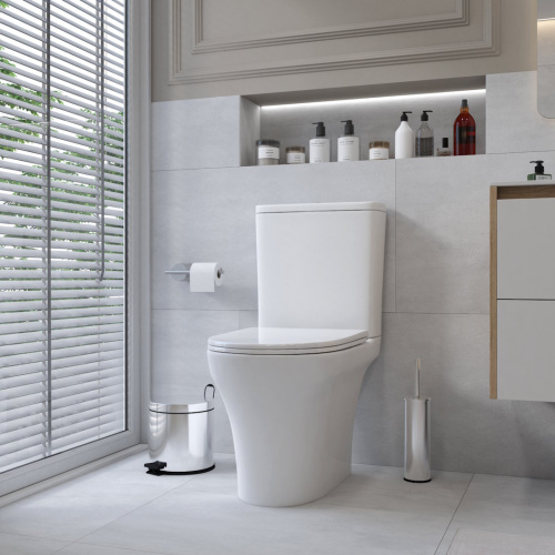 Унитаз напольный с бачком Teymi Ellie T40206 белый с сиденьем микролифт безободковый смыв торнадо - фото 3