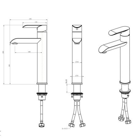 Смеситель Melana Paola Hi-tech 610602 на раковину