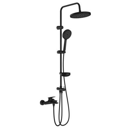 Душевая стойка Bond Cube B03-9588 настенная цвет черный матовый