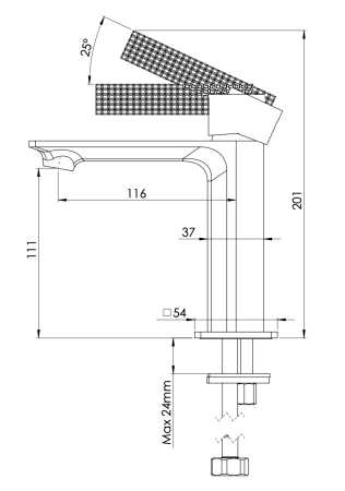 Смеситель Daniel Club ANC606N63 на раковину латунь