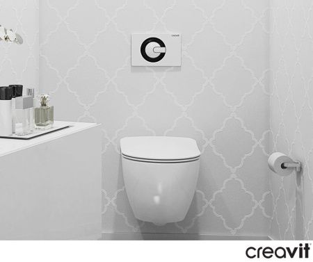 Чаша унитаза подвесная Creavit Free FE320-11CB00E-0000 цвет белый без сиденья душевой смыв