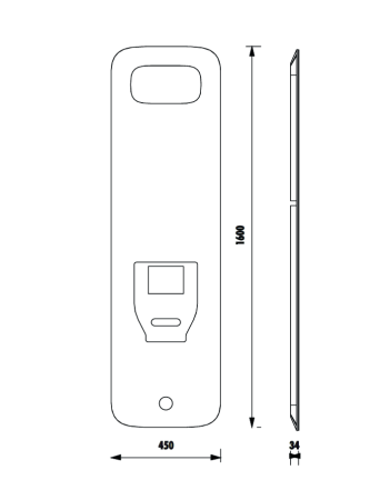 Зеркало Creavit Foglia FL1045.04 50х160