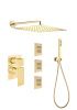 Душевая стойка Webert PE890104794 настенная цвет золото