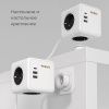 Розеточный блок 3-местный + 3 USB + беспроводная зарядка Werkel 4690389204265