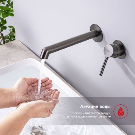 Смеситель Raglo R20 R20.11.09 встраиваемый в стену графит