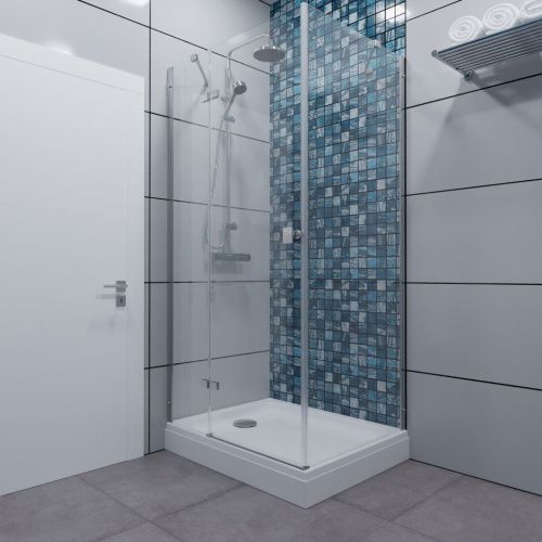 Душевой уголок Тритон Брава Щ0000054194 120х80 стекло прозрачное профиль хром с поддоном - фото 4