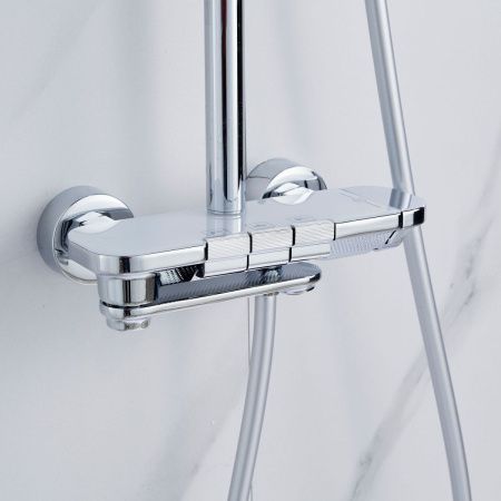 Душевая стойка Shevanik S4726 настенная цвет хром