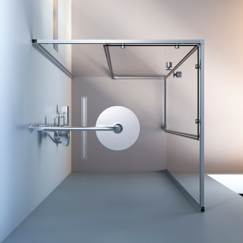 Душевой уголок Am.Pm X-Joy W94G-403-9090-МТ 88х88 стекло прозрачное профиль хром матовый без поддона - фото 4