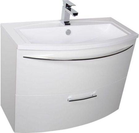 Тумба с раковиной De Aqua Лонг 00167099 90х40 подвесная цвет белый